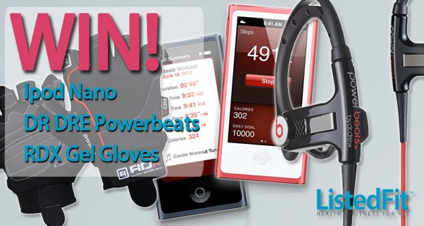 Win an Ipod Nano, Dr Dre Powerbeats and RDX Weight Gloves in our April Giveaway
